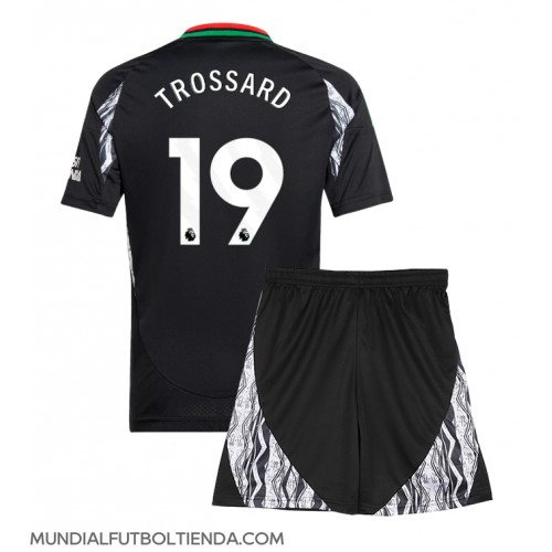 Camiseta Arsenal Leandro Trossard #19 Segunda Equipación Replica 2024-25 para niños mangas cortas (+ Pantalones cortos)